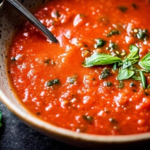 Homemade Roasted Tomato Basil Soup