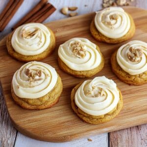 Soft Pumpkin Cookies with Cream Cheese Frosting