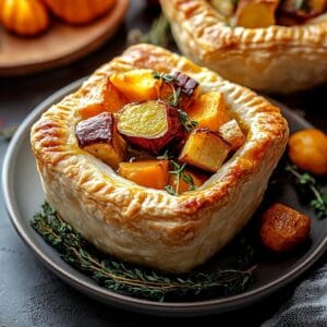 Roasted Autumn Vegetable Pot Pies