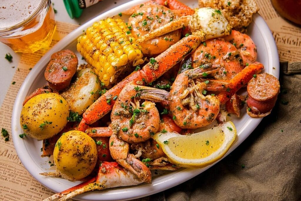 Cajun Seafood Boil with Garlic Butter Sauce