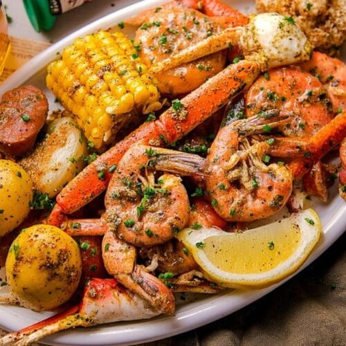 Cajun Seafood Boil with Garlic Butter Sauce