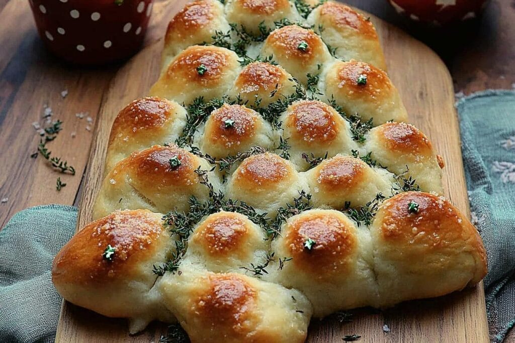 Cheesy Christmas Tree Bread