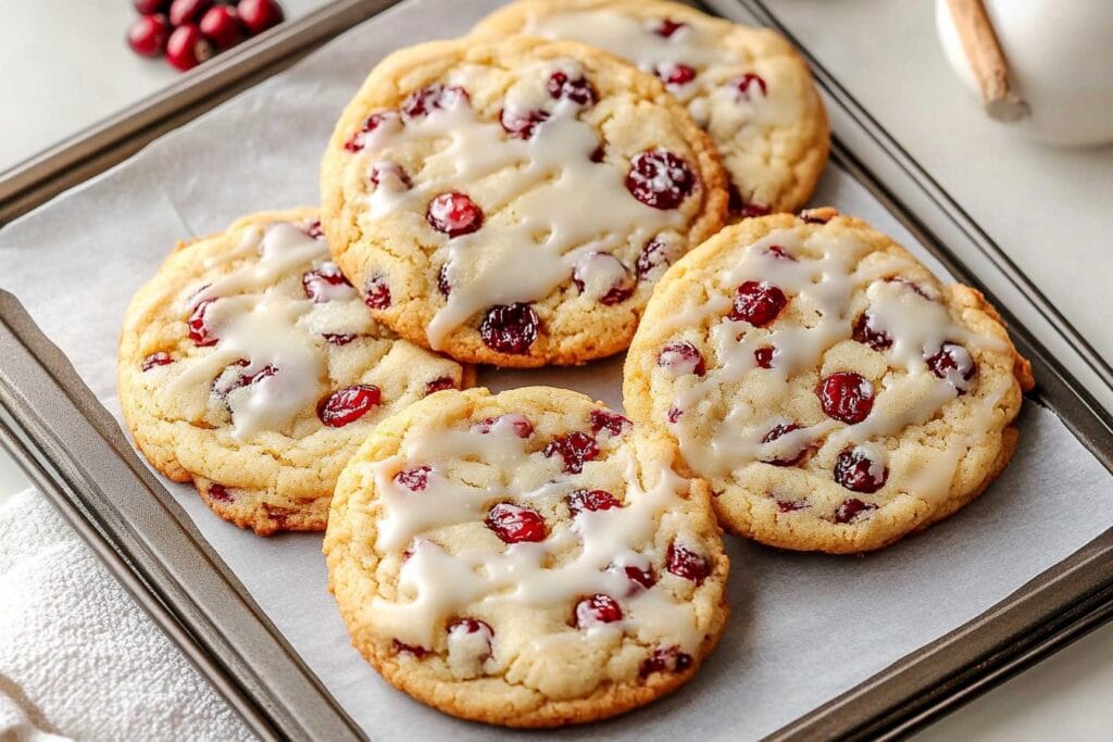 Chewy Christmas Cranberry Orange Cookies