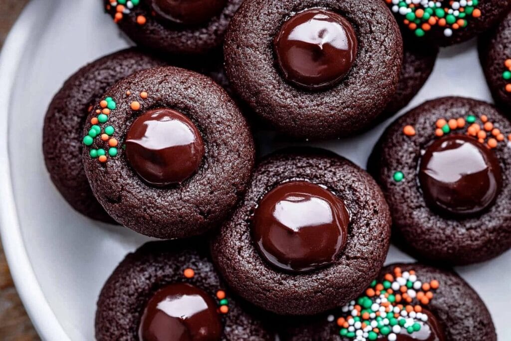 Chocolate Thumbprint Cookies