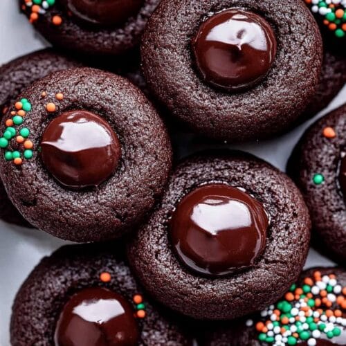 Chocolate Thumbprint Cookies