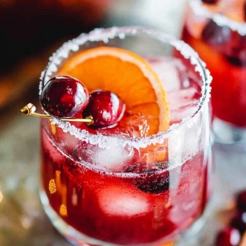 Cranberry Orange Old Fashioned Cocktail