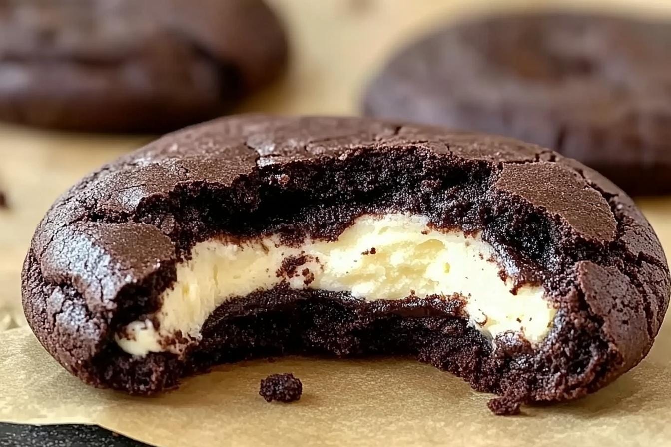 Cream Cheese Stuffed Chocolate Cookies