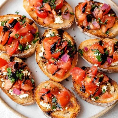 Tomato Bruschetta with Balsamic Glaze