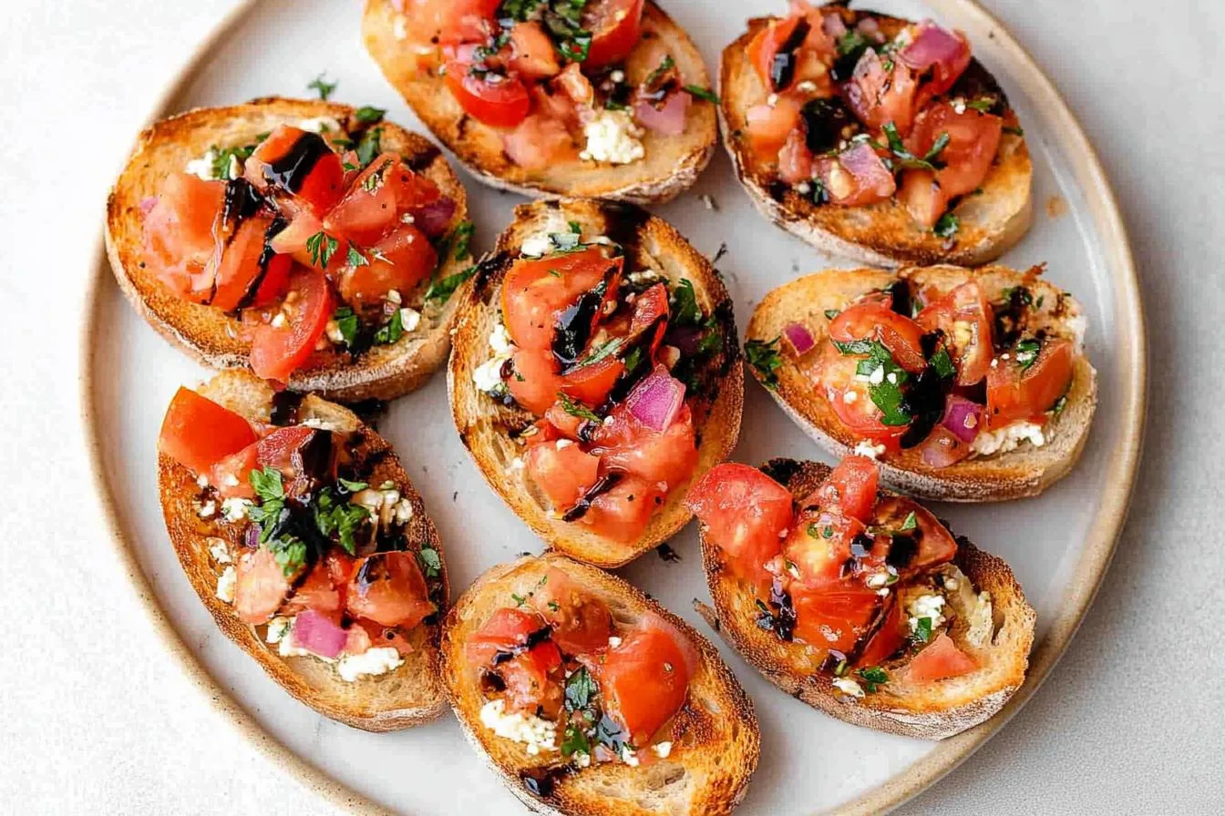 Tomato Bruschetta with Balsamic Glaze