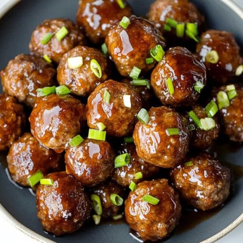 Sticky Honey Garlic Meatballs