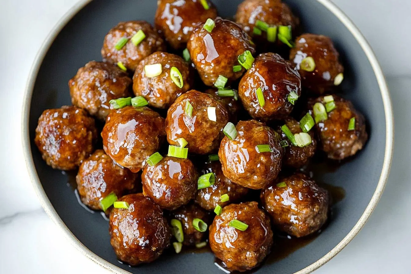 Sticky Honey Garlic Meatballs