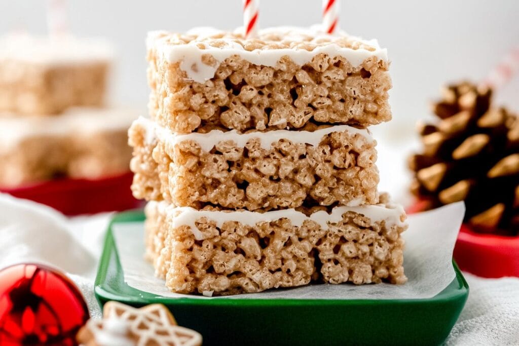 Gingerbread Rice Krispie Treats