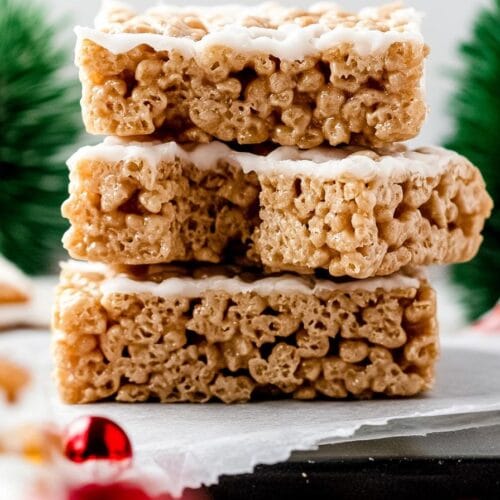Gingerbread Rice Krispie Treats