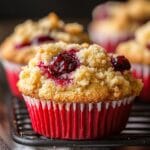 Leftover Cranberry Sauce Coffee Cake Muffins