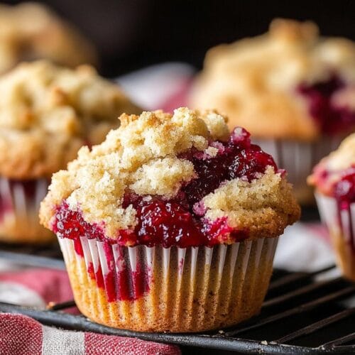Leftover Cranberry Sauce Coffee Cake Muffins