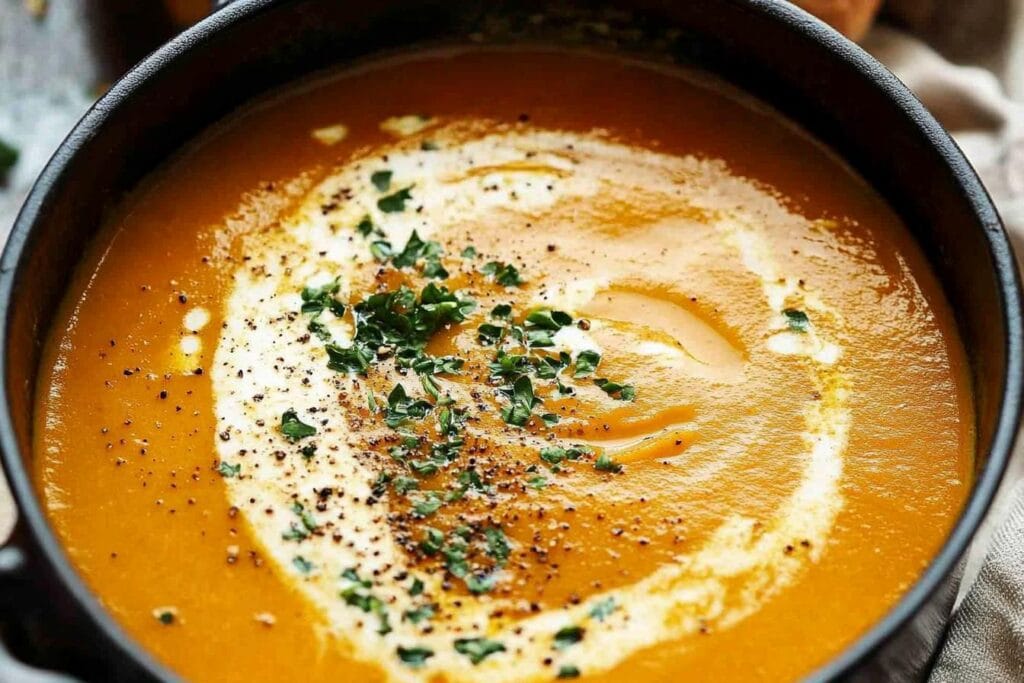 Country harvest root vegetable soup