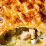 Chicken and leek pie