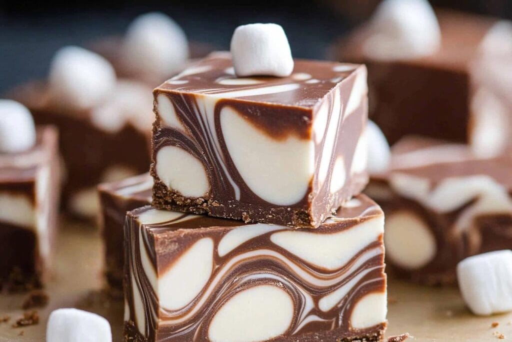 Marshmallow Swirl Fudge