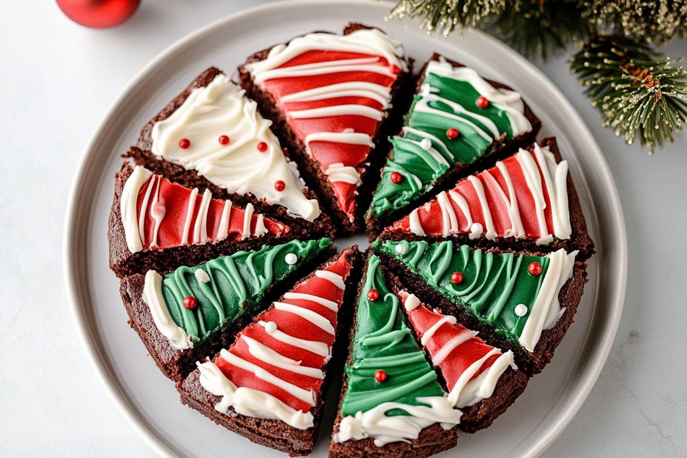 Frosted Christmas Brownies