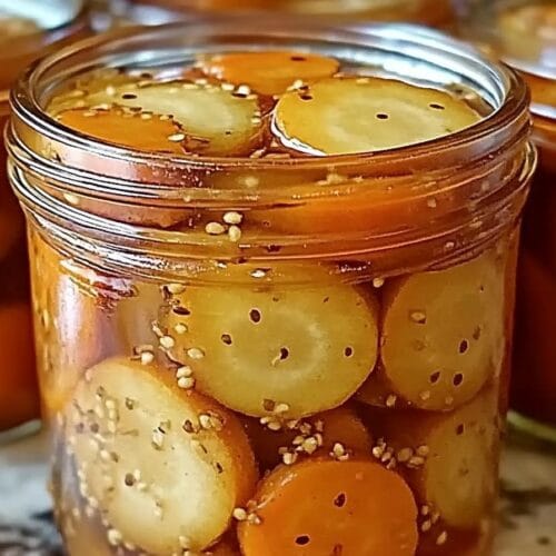 Hot Honey Pickled Carrots