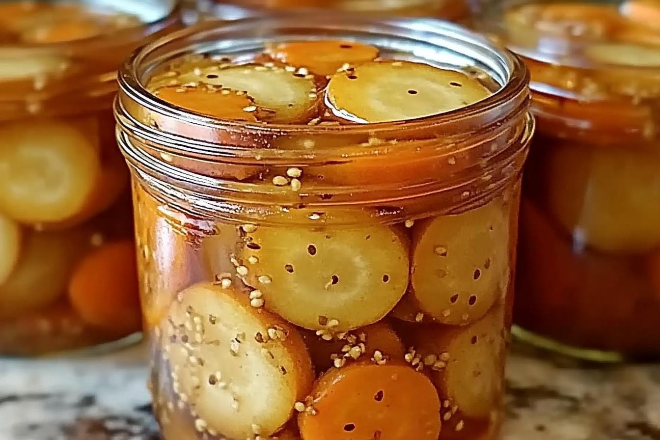 Hot Honey Pickled Carrots