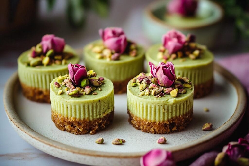 Mini Pistachio Cheesecake