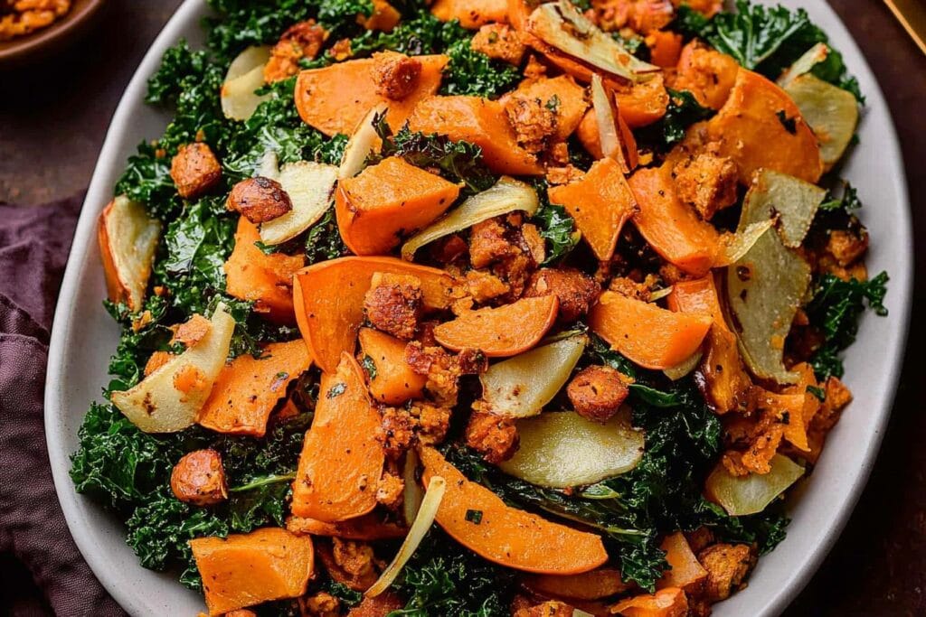 Roasted Butternut Squash Kale Salad