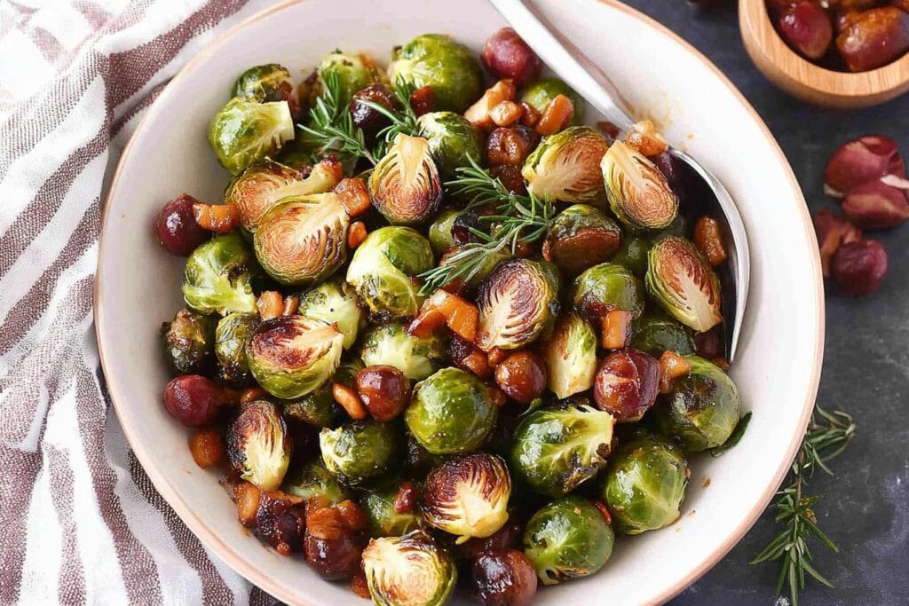Maple Balsamic Brussels Sprouts