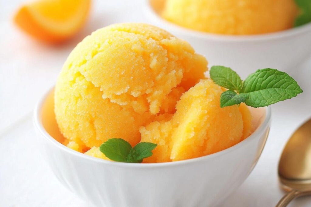 1 Ingredient Orange Sorbet