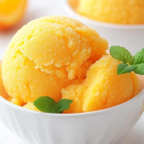 1 Ingredient Orange Sorbet