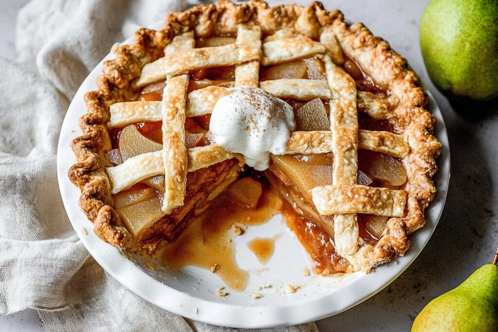 Chai Spice Vegan Pear Pie