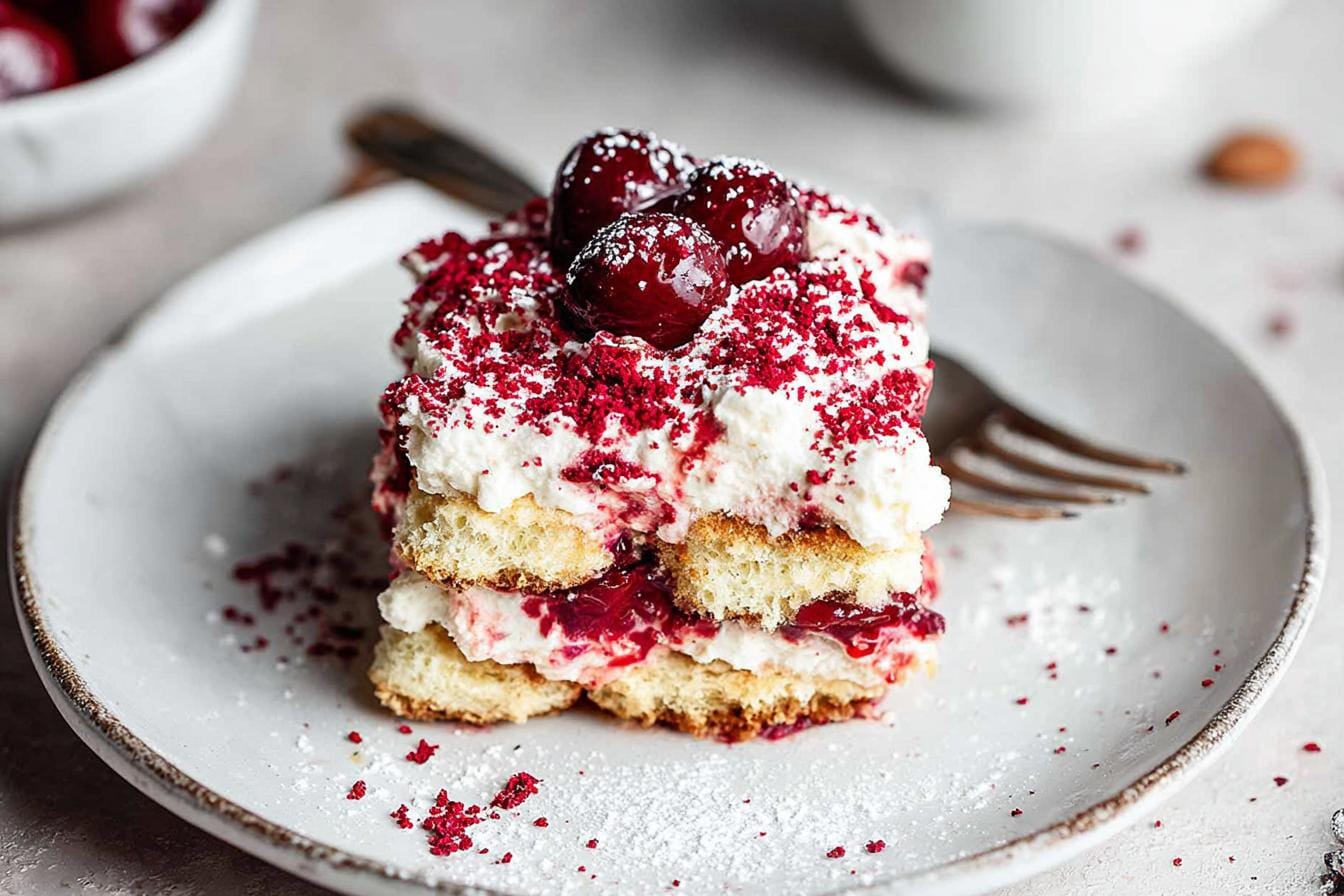 Cherry Almond Tiramisu