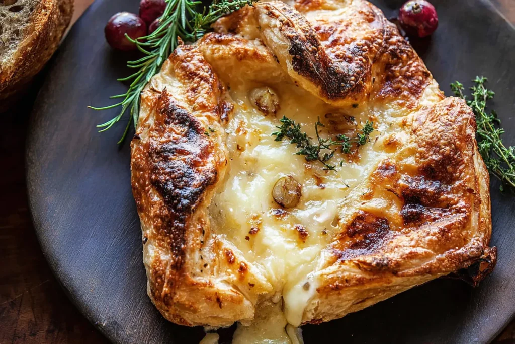 Baked Gruyère in Pastry with Rosemary and Garlic