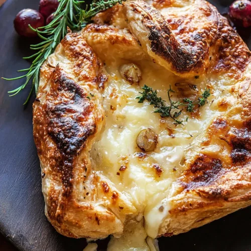 Baked Gruyère in Pastry with Rosemary and Garlic