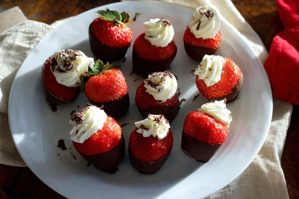 Chocolate Covered Cheesecake Strawberries