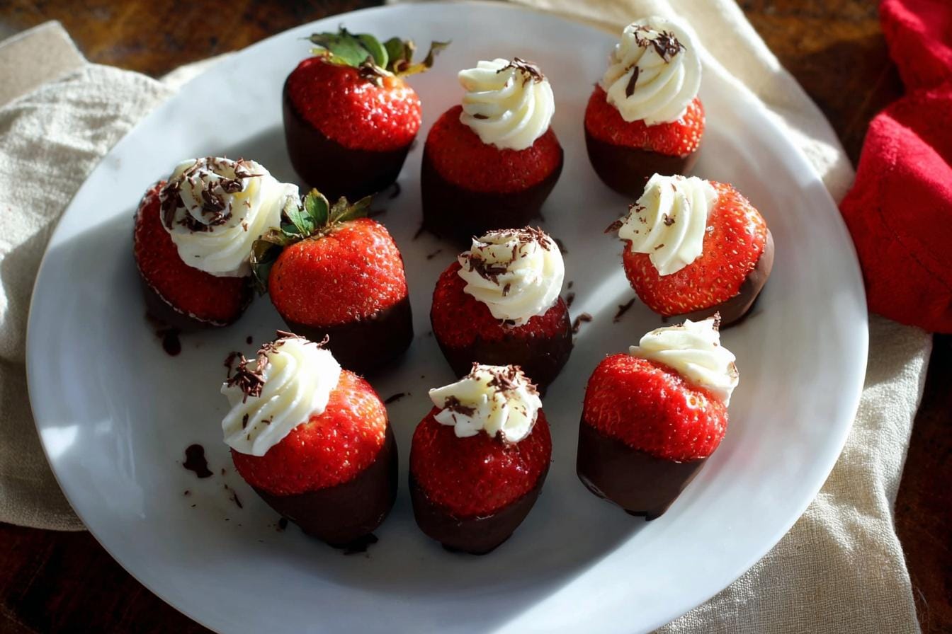 Chocolate Covered Cheesecake Strawberries