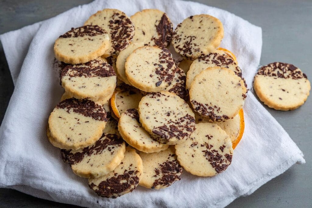 Chocolate Orange Shortbread Cookies