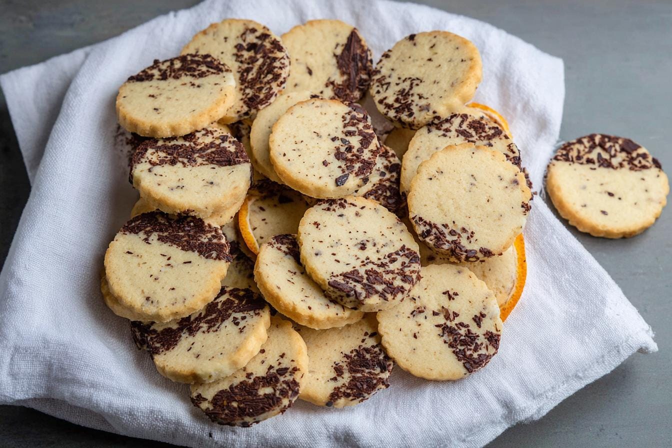 Chocolate Orange Shortbread Cookies