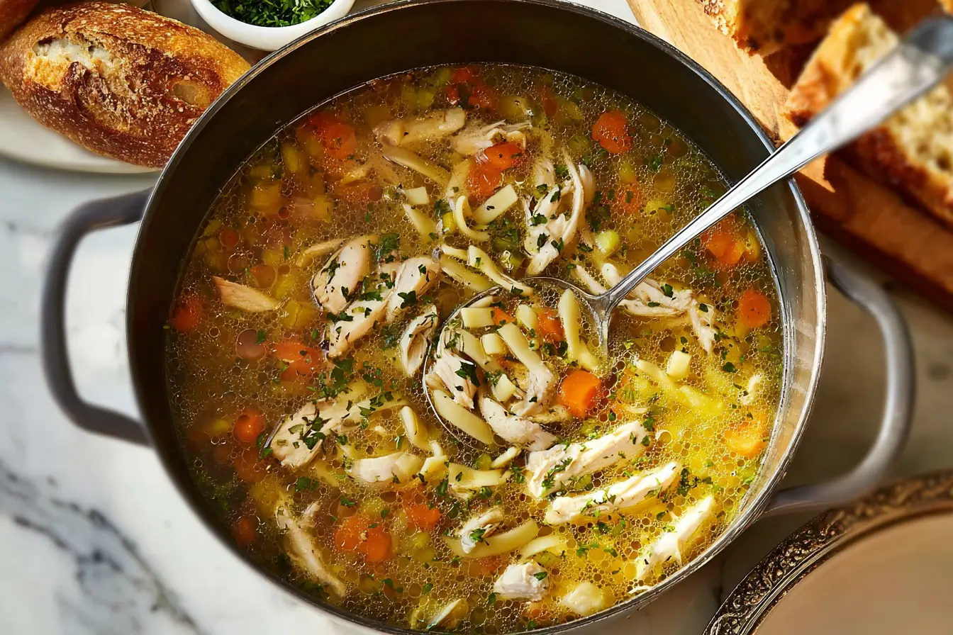 Cold Fighting Chicken Noodle Soup for sick days