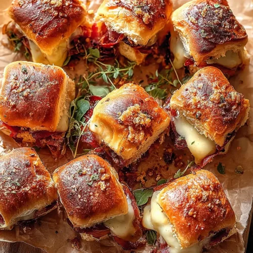 Crispy Prosciutto and Cheese Sliders