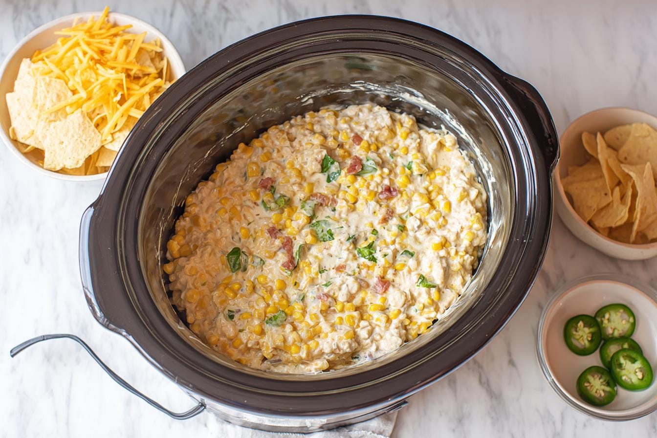 Crockpot Jalapeno Corn Dip