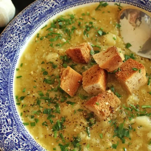 Czech Garlic Soup aka Hangover Soup