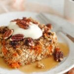 Healthy Carrot Cake Baked Oatmeal