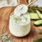 Healthy Dill Pickle Cottage Cheese Ranch
