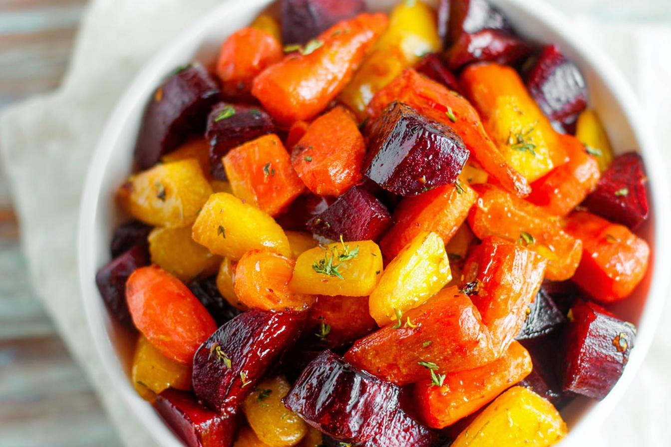 Honey Roasted Beets and Carrots