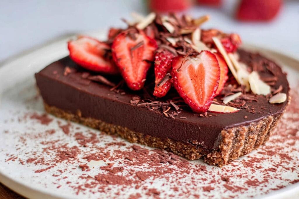 No Bake Chocolate Strawberry Tart