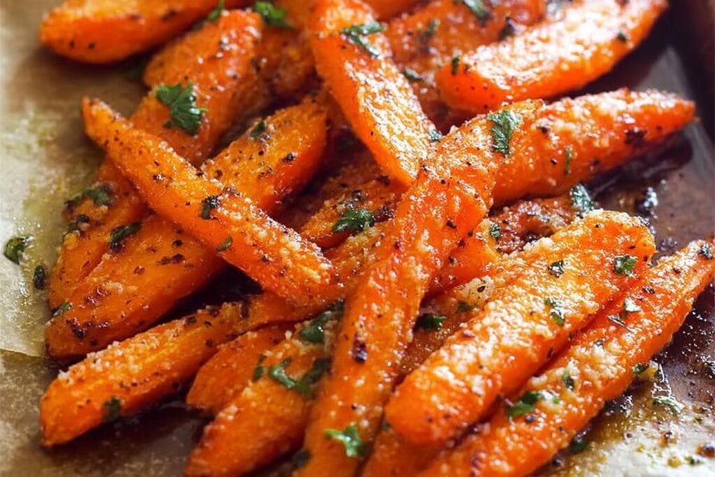 Parmesan Garlic Roasted Carrots