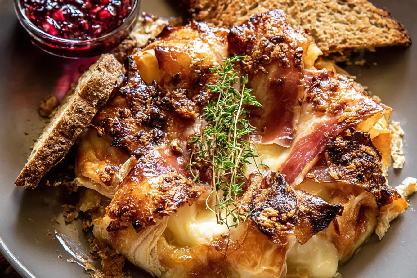 Prosciutto Wrapped Baked Brie in Pastry