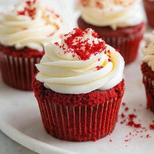Red Velvet Cupcakes with Cream Cheese Frosting