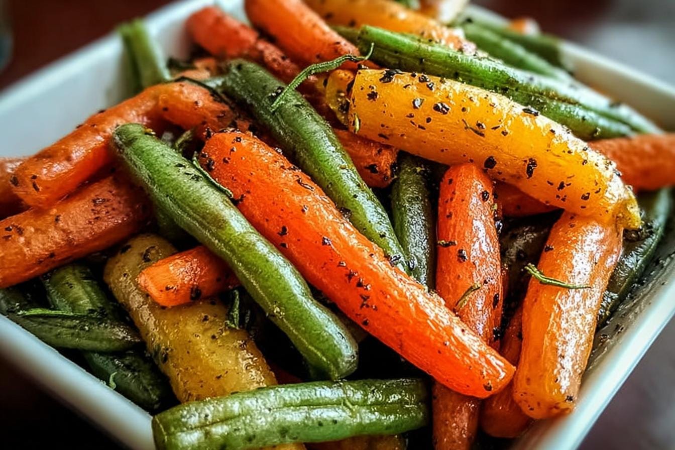 Roasted Carrots Green Beans